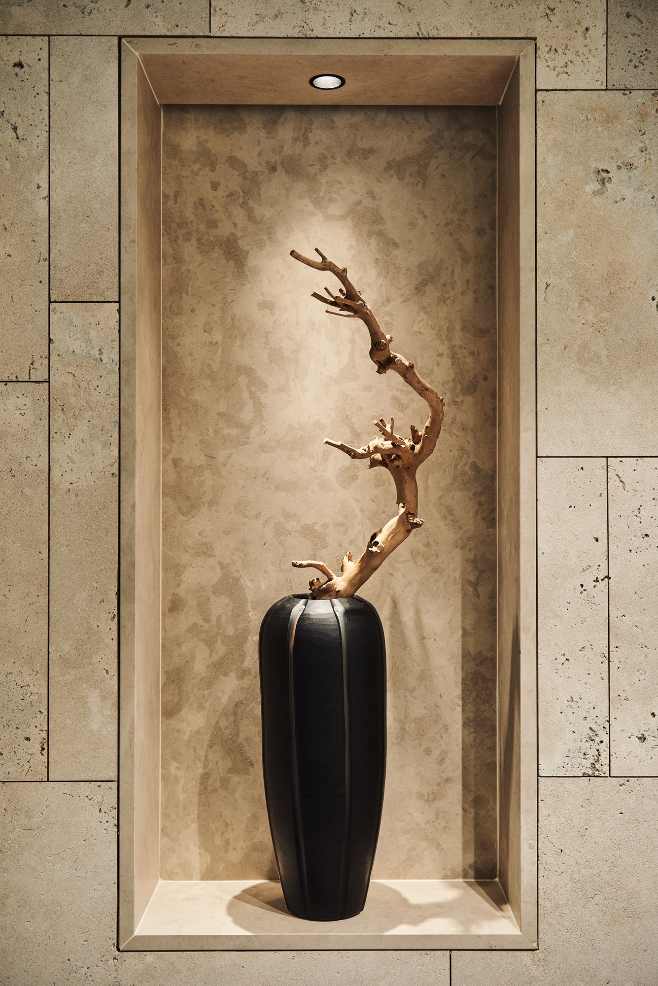large vase with tree branch