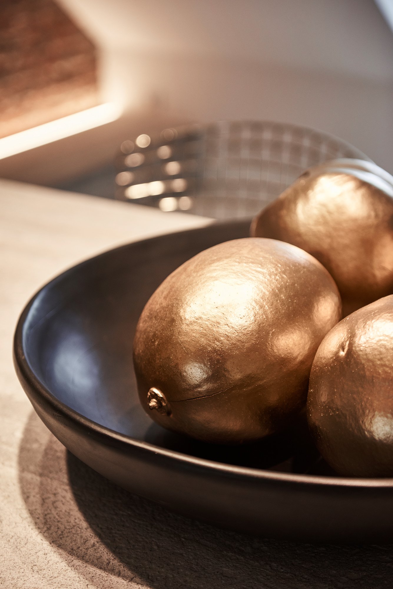 interior design gold fruit detail